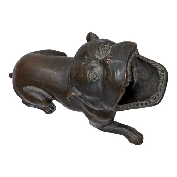 1920 ART Deco JENNINGS BROTHERS JB BRONZE Bulldog Cigar Ashtray Paperweight 1980